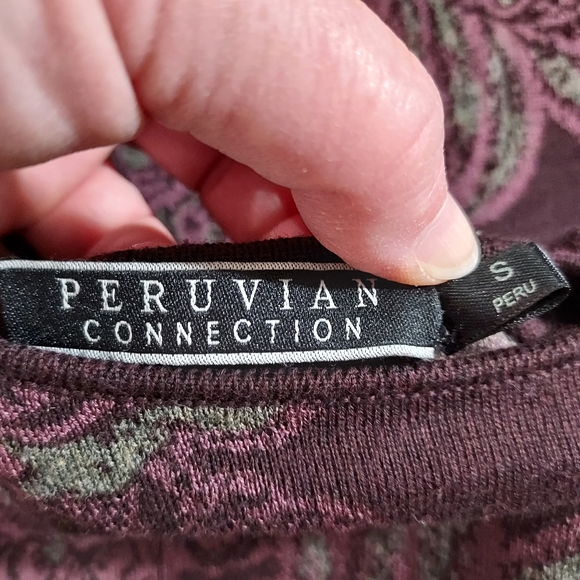 Peruvian Connection floral sweater dress S - Picture 2 of 10